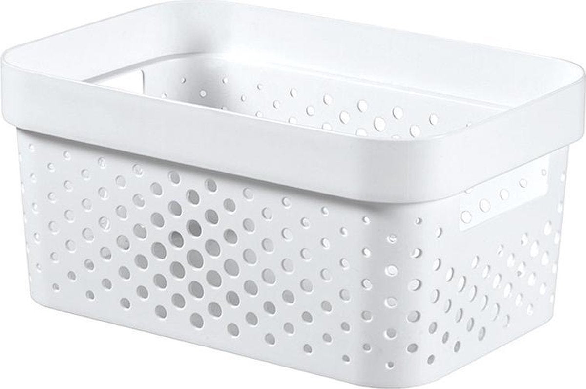 Caja Curve Infinity Dots 4,5l blanca - 100% reciclada