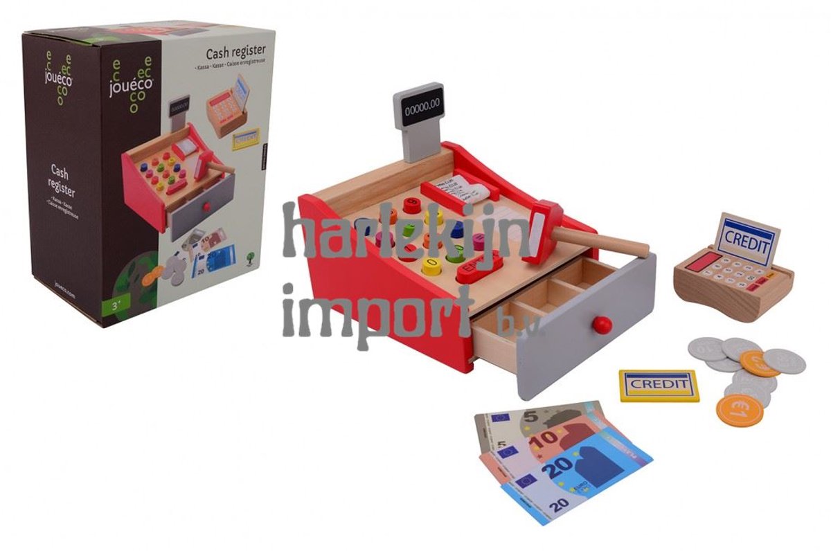 Registro de caja de madera Joueco con escáner