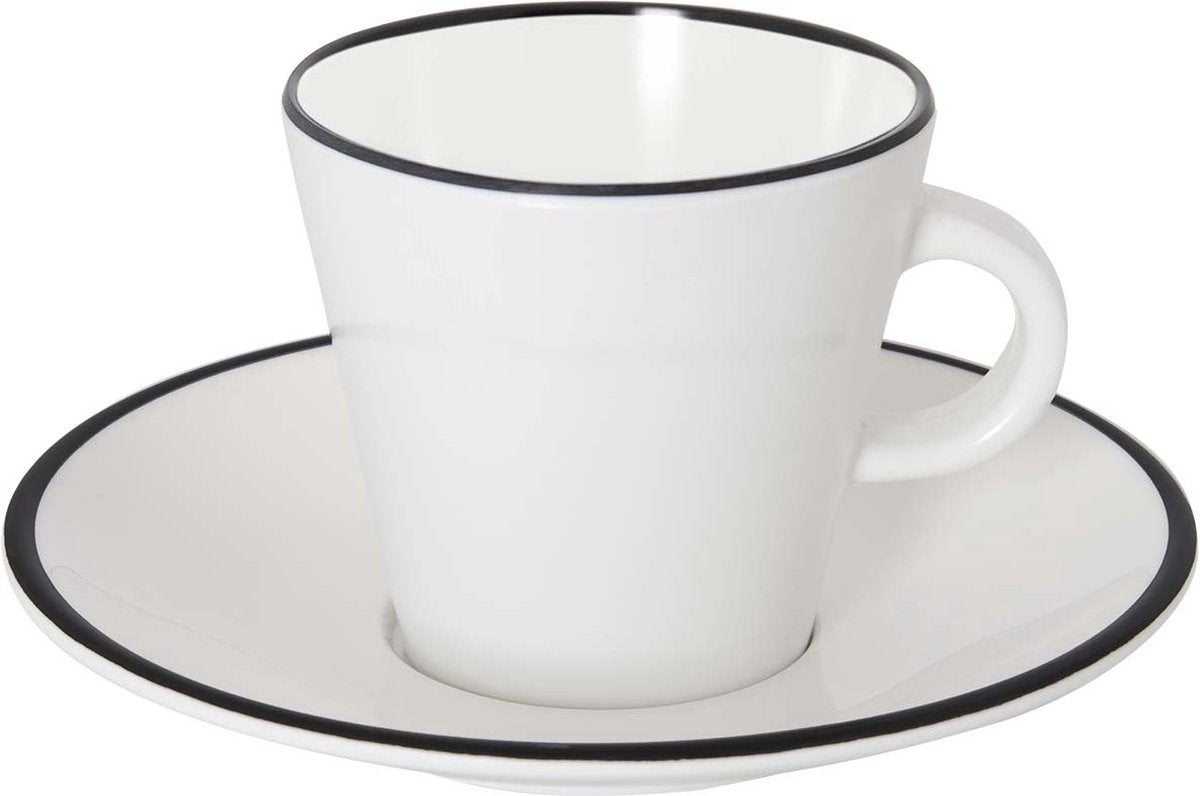 Gimex - linea line - set espresso - nero - 85 ml - 2 pezzi