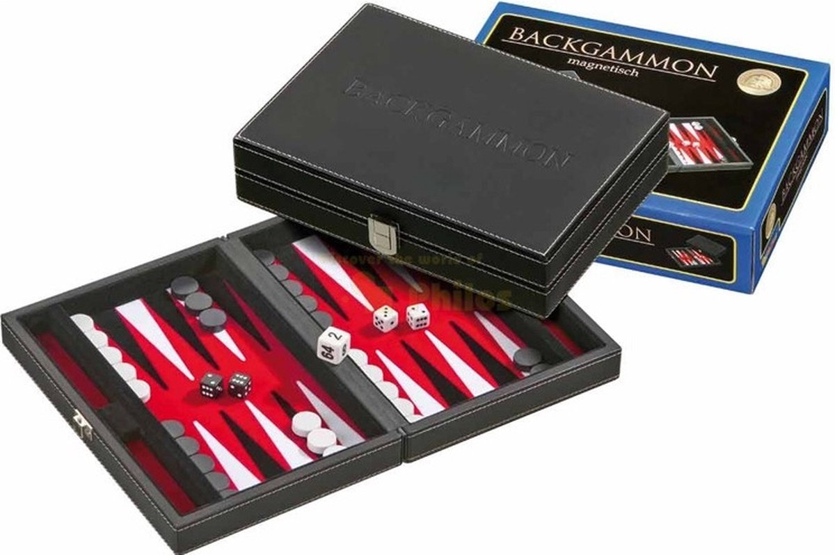 Custodia backgammon Philos tinos magnetica (rossa)