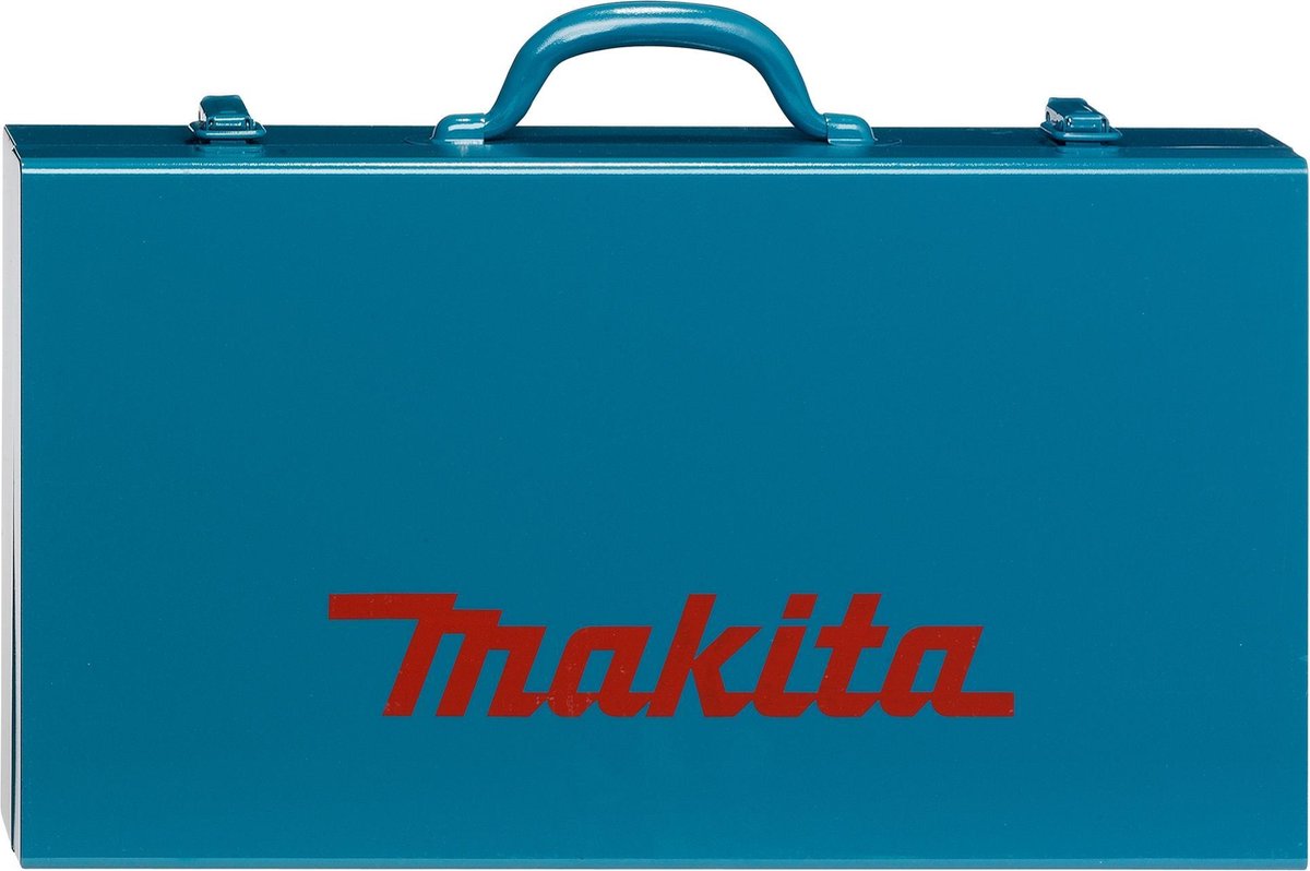 Funda Makita para motosierra metal azul.