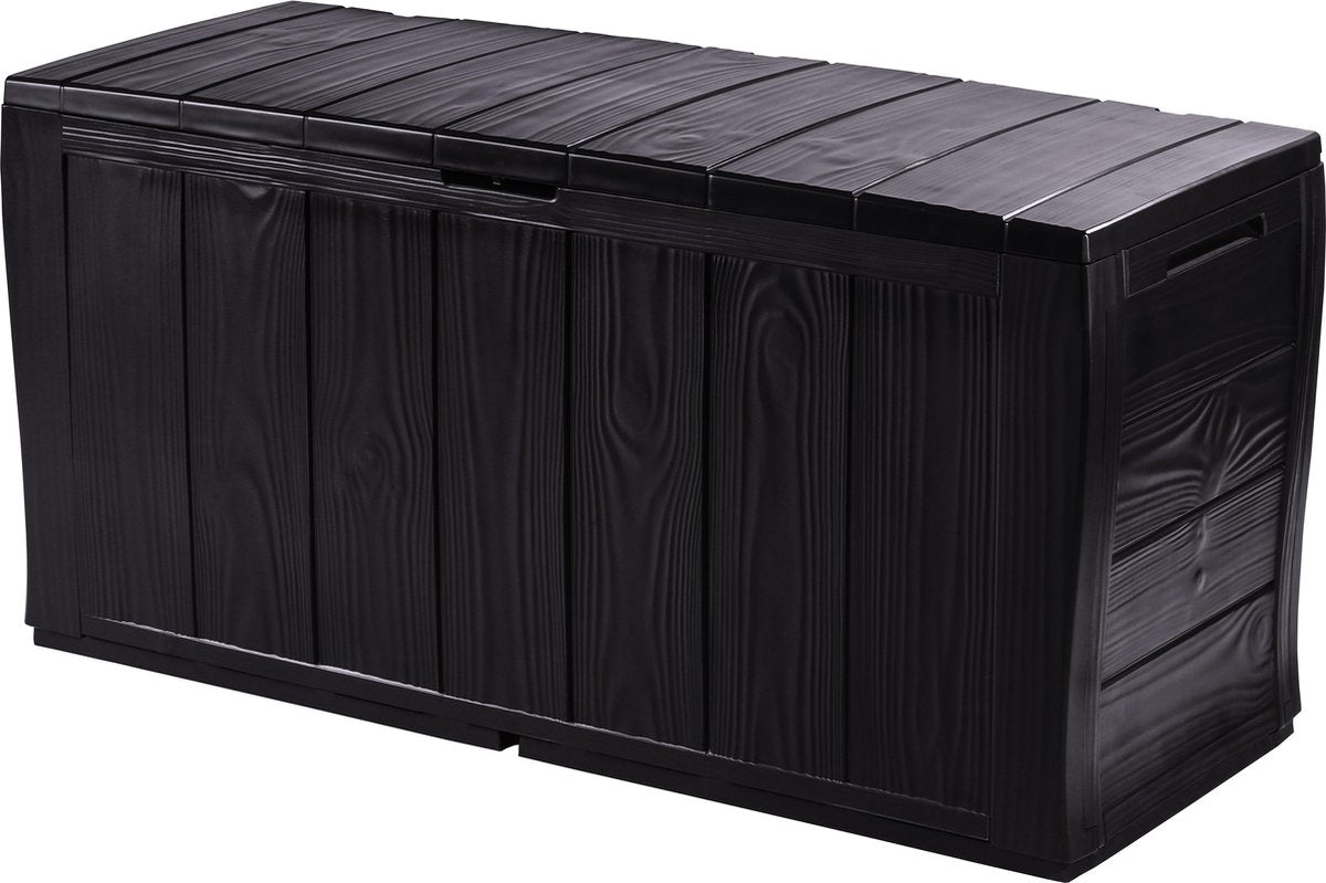 Caja de almacenamiento exterior Curve - 270 litros - marrón - impermeable