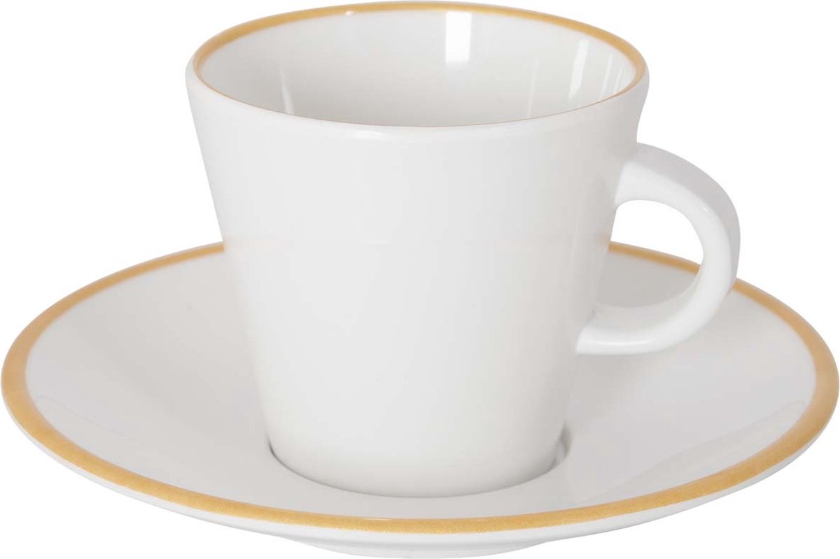 Gimex - linea linea - set espresso - oro - 85 ml - 2 pezzi