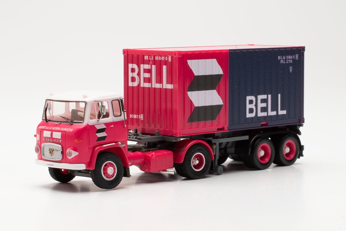 Herpa scania lb 76 c.sz. van der linden bell (nl) 1:87