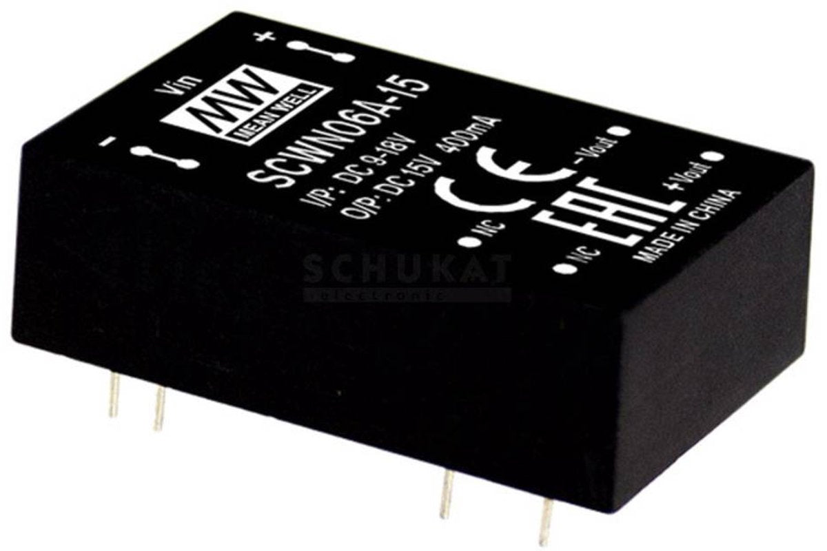 Mw mean well scwn06c-03 módulo convertidor dc dc 1.2 a 6 w número de salidas: 1 x contenido 1 pieza(s)