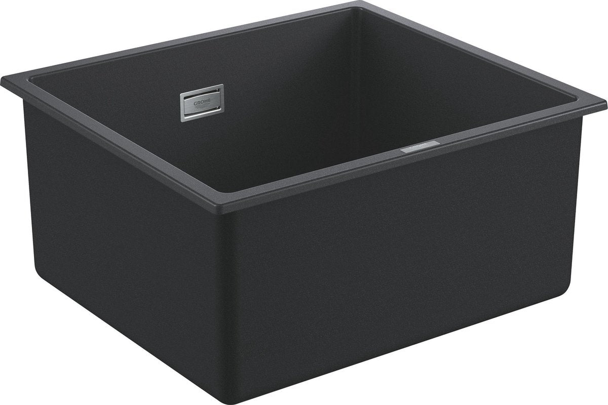 Lavello in composito Grohe k700u - 45,7 cm - sottotop - con troppopieno - granito nero