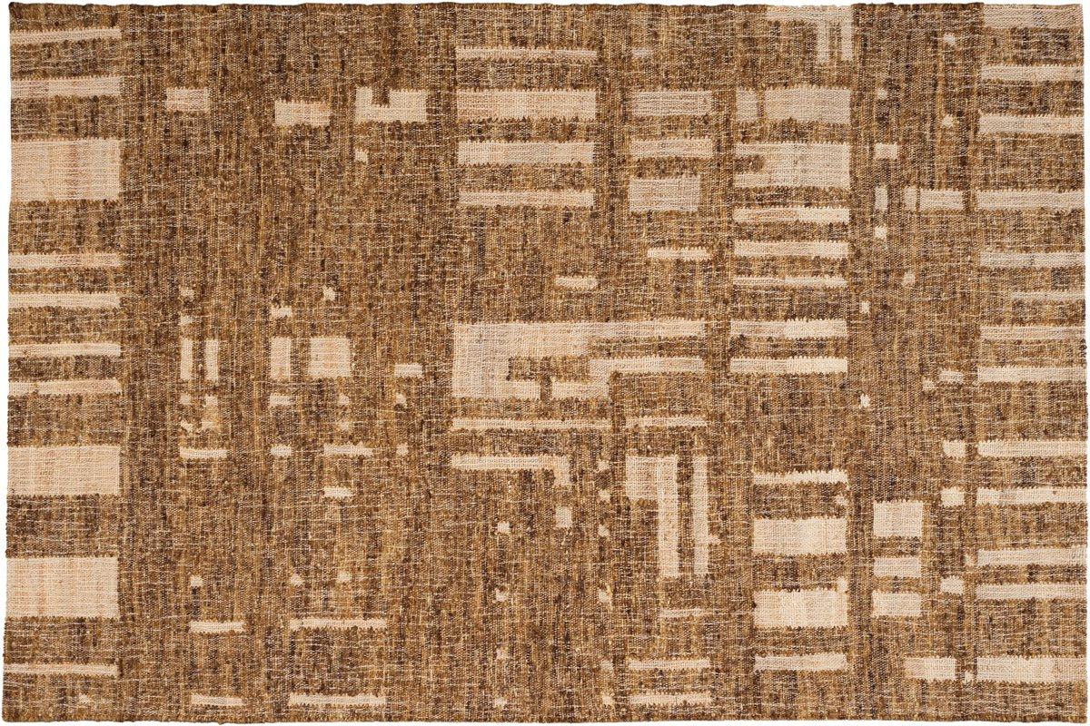 Woood ian handgeweven vloerkleed - wol - bruin 170x240 cm