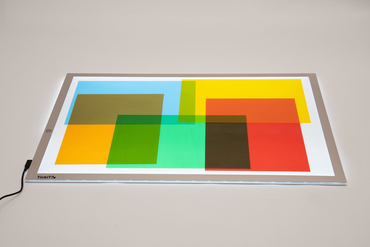 Hojas de colores de acetato tickit.