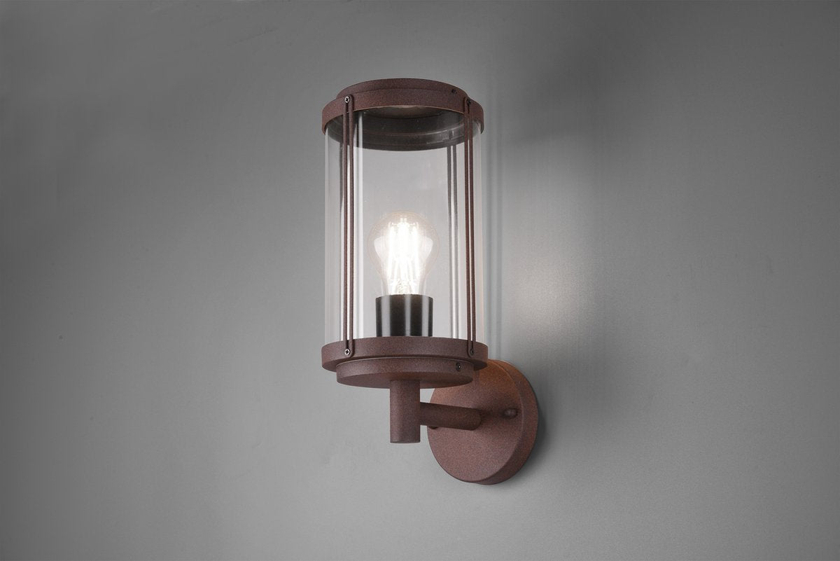 Trio tanaro - wandlamp - roestkleur - excl. 1x e27 7w - buitenverlichting - ip44