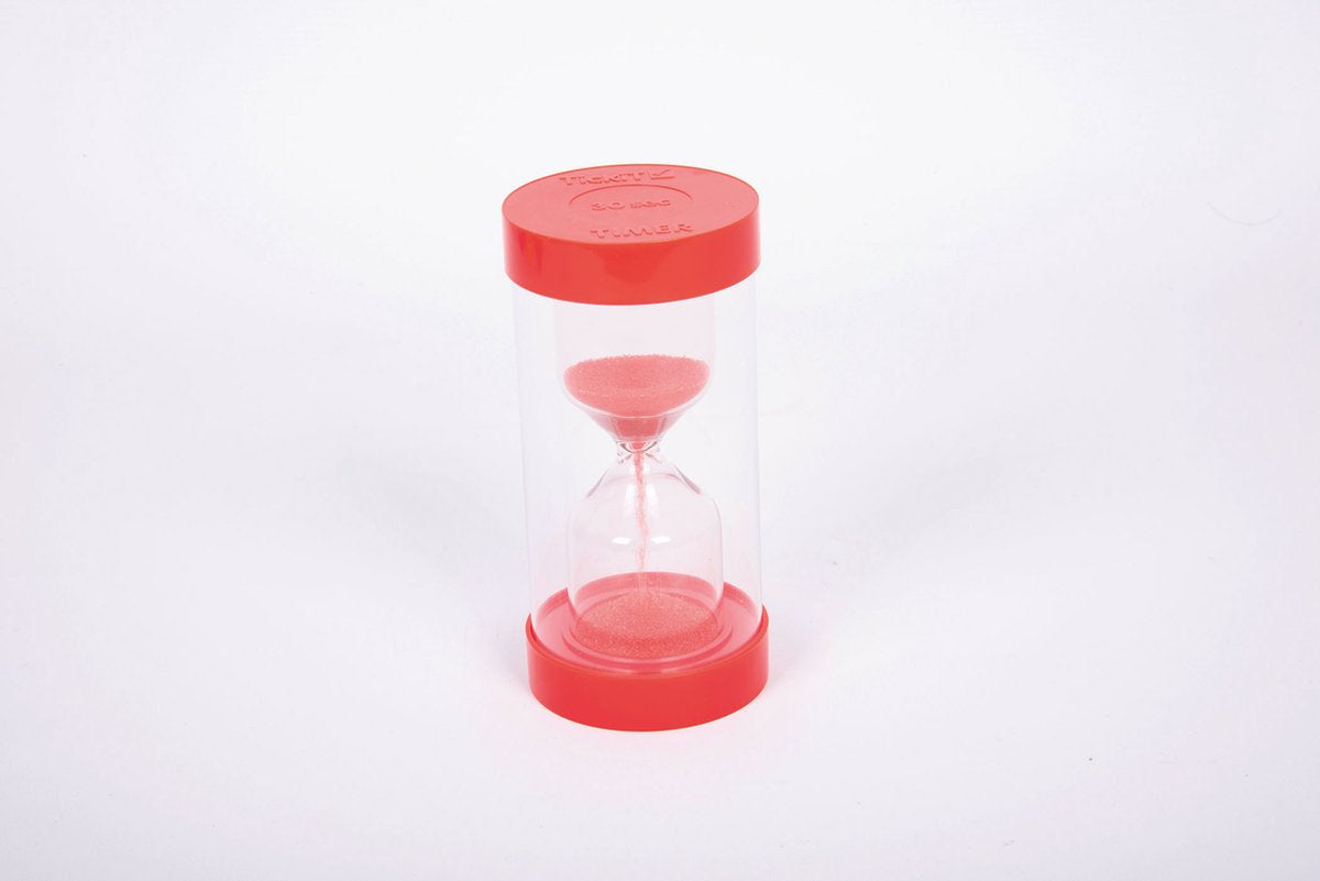 Giocattolo educativo clessidra Ticketit 30 secondi rosso.