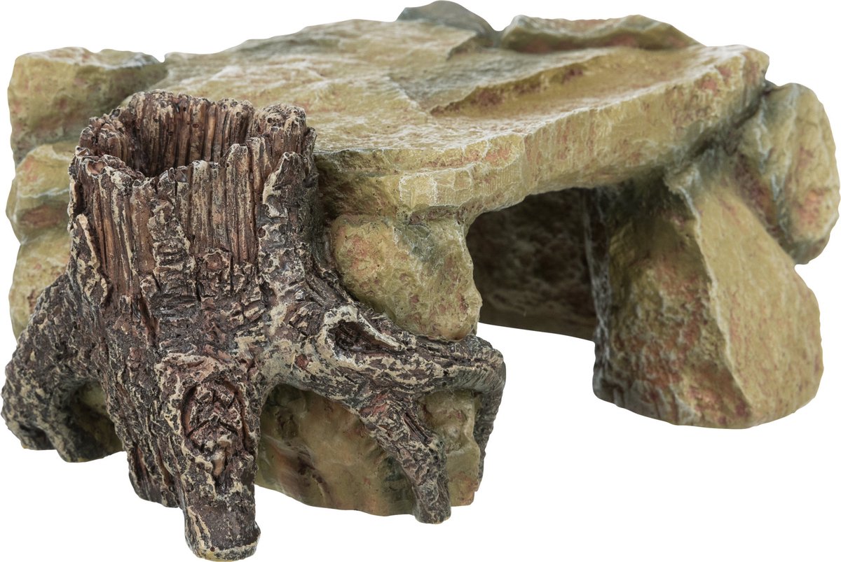 Trixie plateau roccioso con tronco d'albero 25 cm