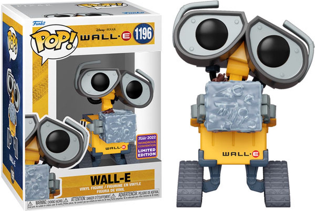 ¡Funko pop! disney: wall-e - wall-e con cubo exclusivo de Wondercon