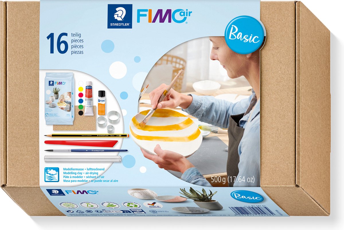Fimo air - pasta da modellare che asciuga all'aria - set basic