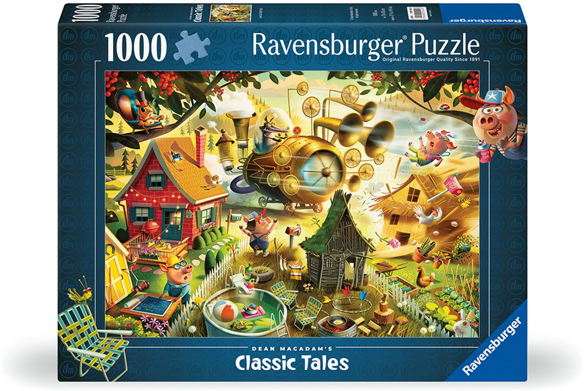 Ravensburger ¡cuidado con los cerditos! - dean macadam - rompecabezas de 1000 piezas