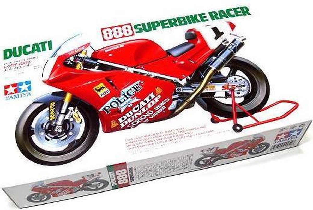 Tamiya model kit moto - 14063 ducati 888 superbike '93 plastica - 1:12 - modellismo