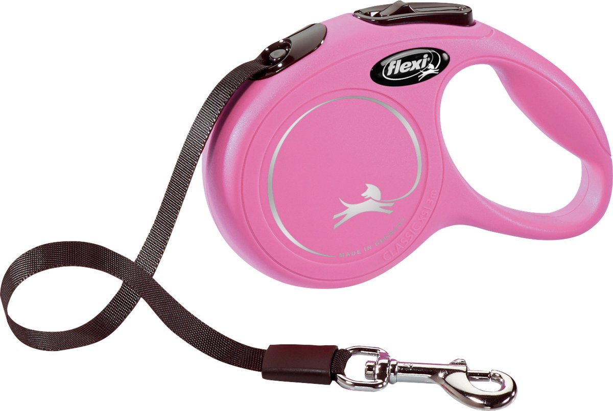 Flexi new classic tape - correa para perros - rosa - xs - 3 m - (<12 kg)