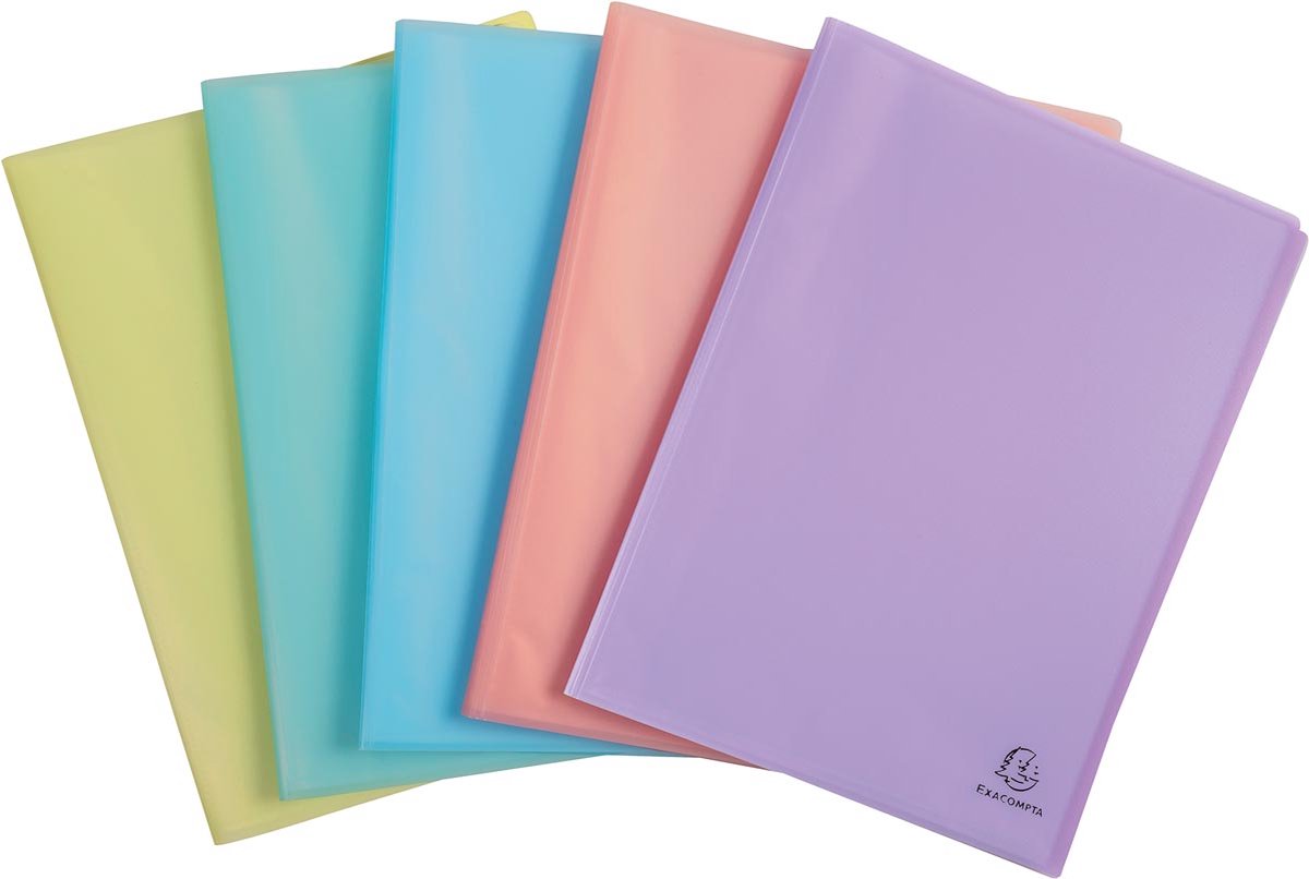 Exacompta show album chromaline, 40 bolsas, colores pastel surtidos 5 piezas
