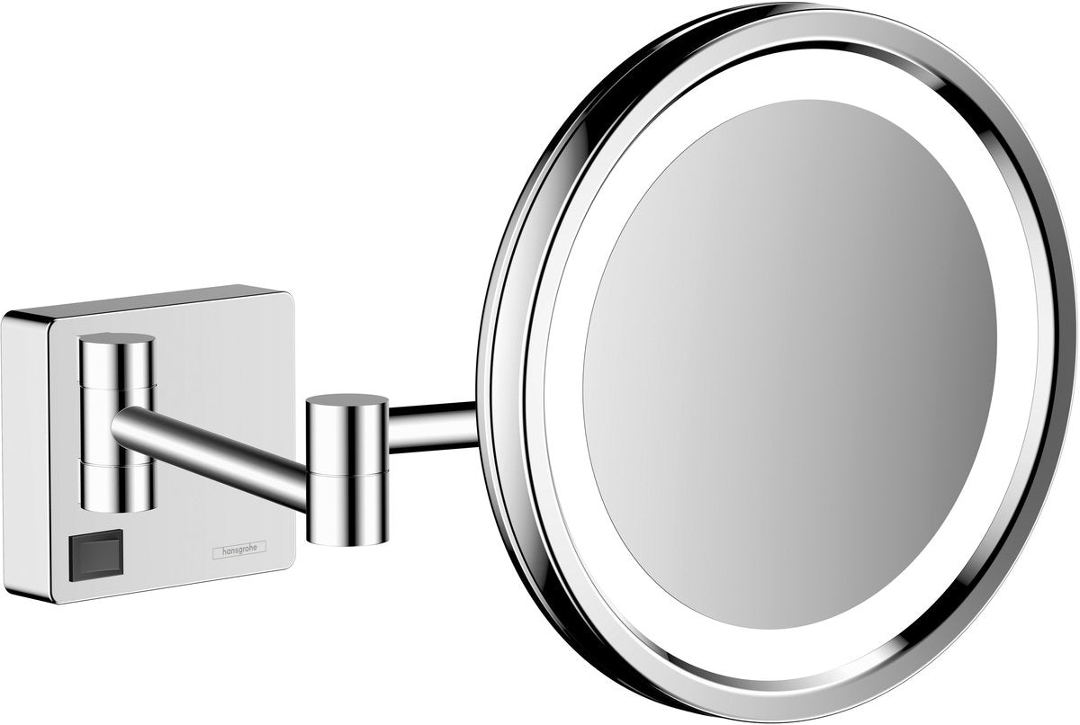 Specchio ingranditore Hansgrohe Addstoris con luce LED cromato