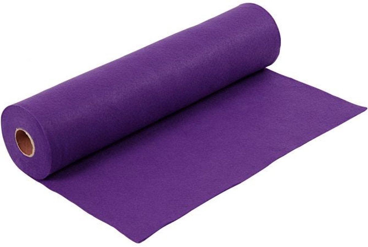 Feltro per hobby Creative Company, l: 45 cm, spess. 1,5-2 mm, 180-200 g, viola, 5 m 1 rotolo