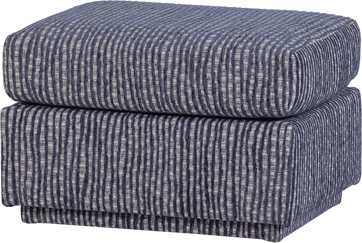 Diseño de taburete Woood Lou - tejido - gris azul - 40x60x50