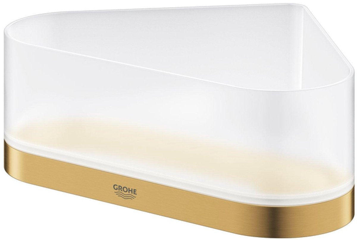 Grohe selection hoek douchetray met houder - cool sunrise geborsteld (mat goud) - 41038gn0