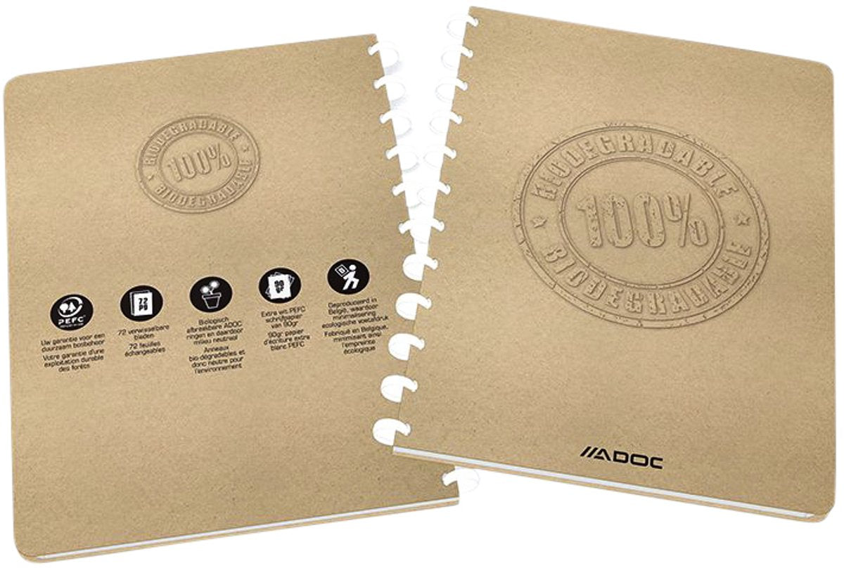 Quaderno Adoc bio linea a4 144 pagine 90gr kraft