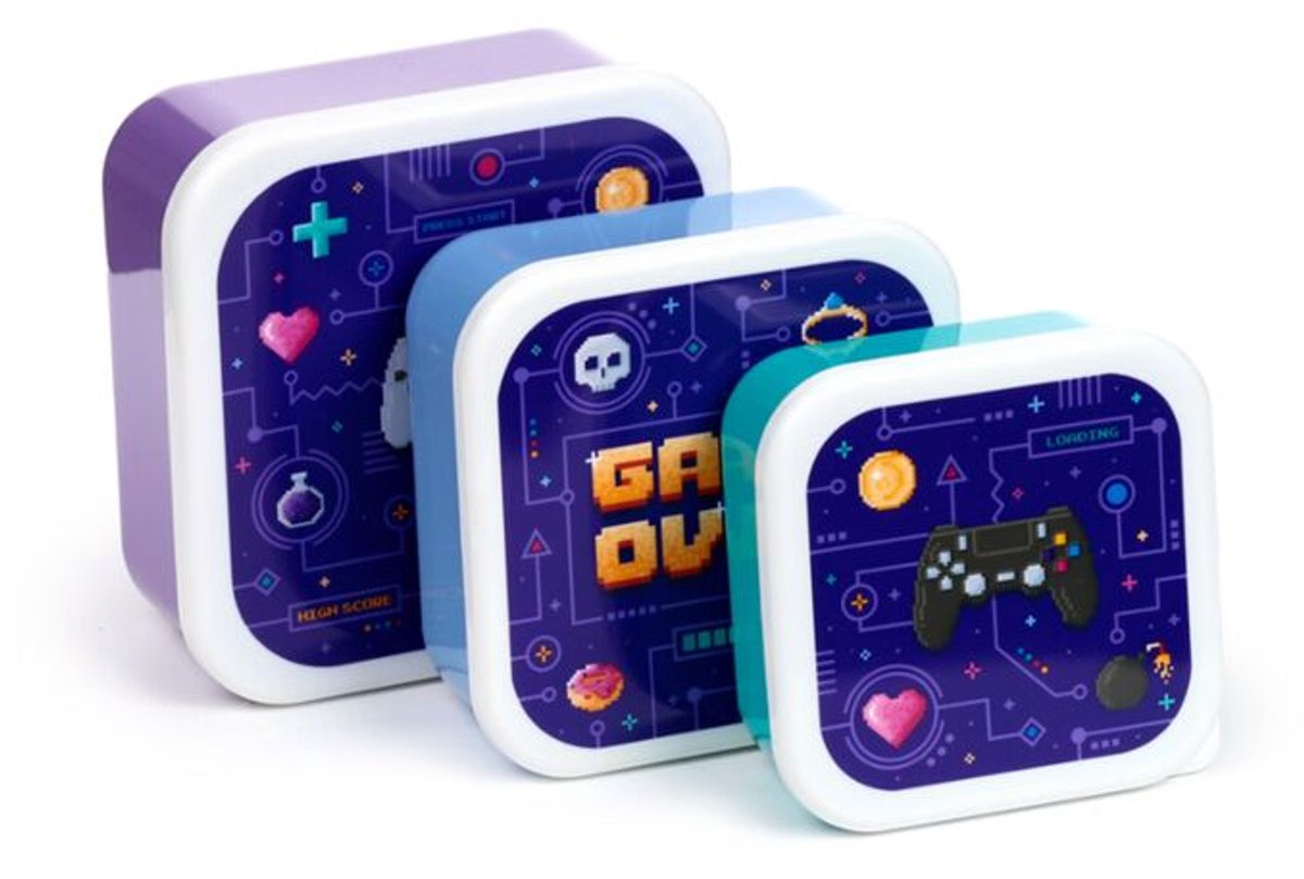 Establecer 3 lonchera M L XL Game Over