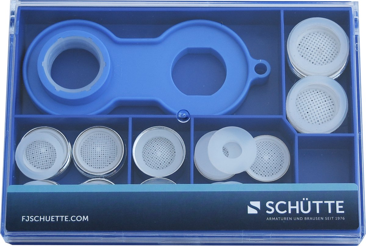 Schütte straalregelaarbox - box met reserve straalregelaars - diverse maten