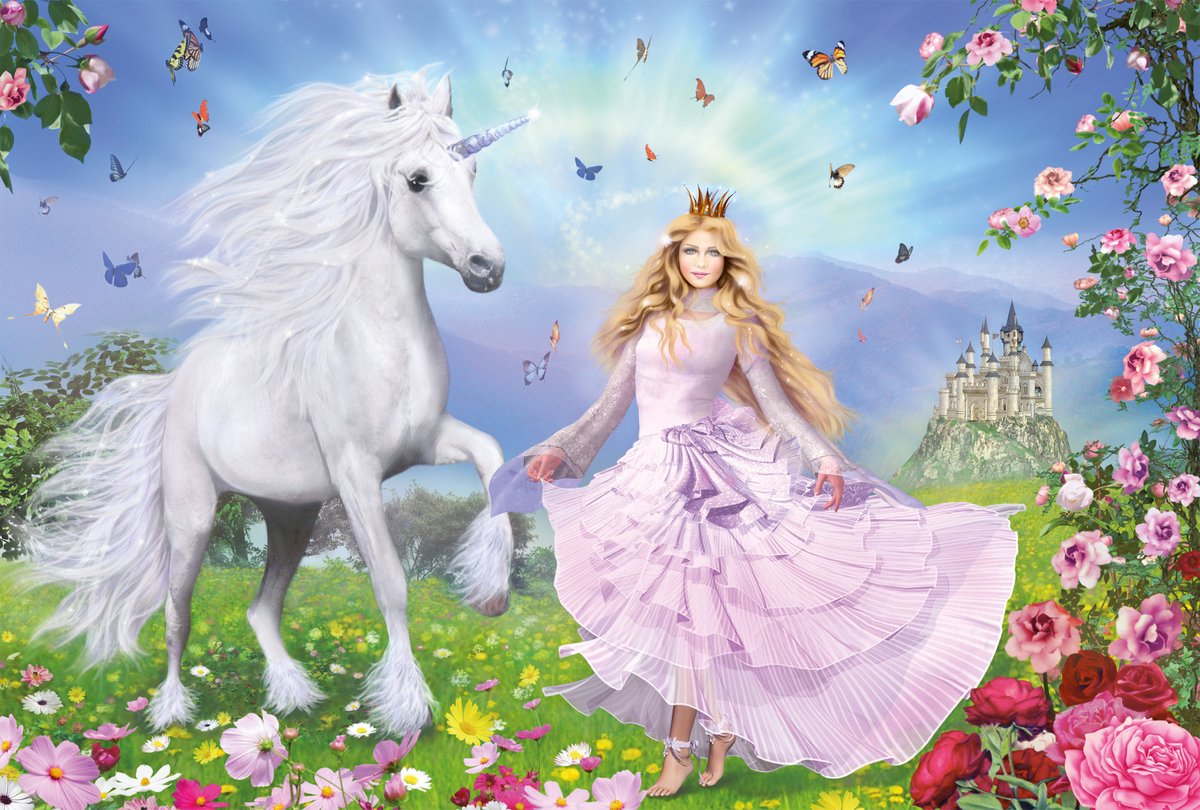 Schmidt - puzzle - principessa degli unicorni - 100 pezzi - bambini - da 6 anni