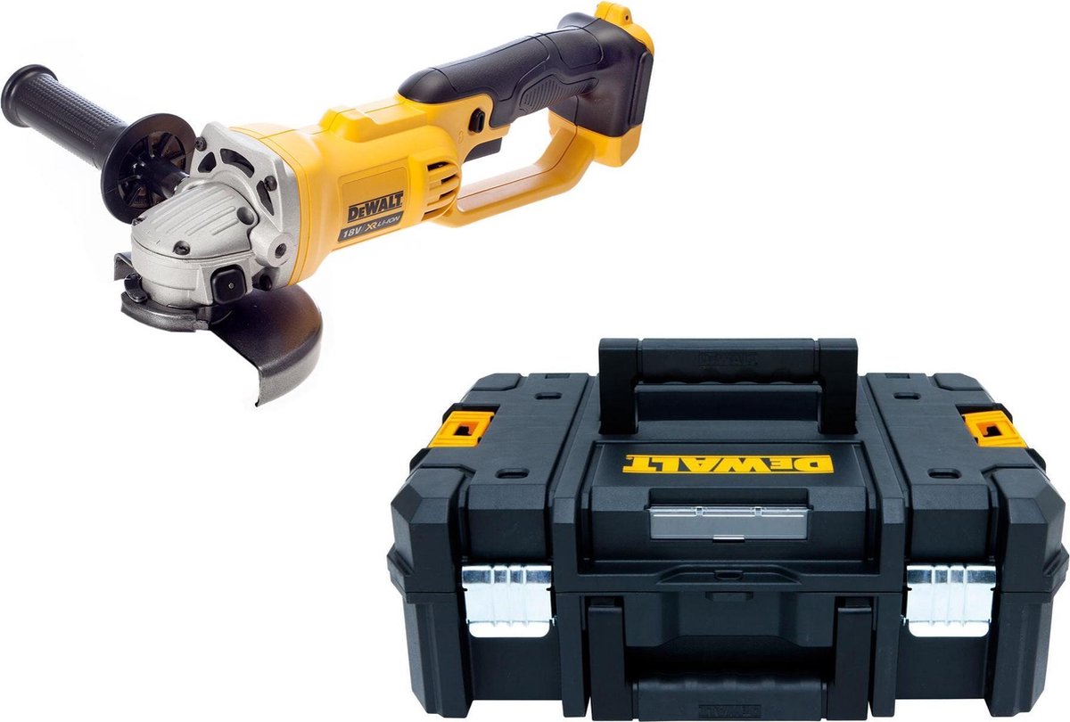 Cuerpo de amoladora angular con batería de iones de litio Dewalt dcg412nt 18v en tstak - 125 mm