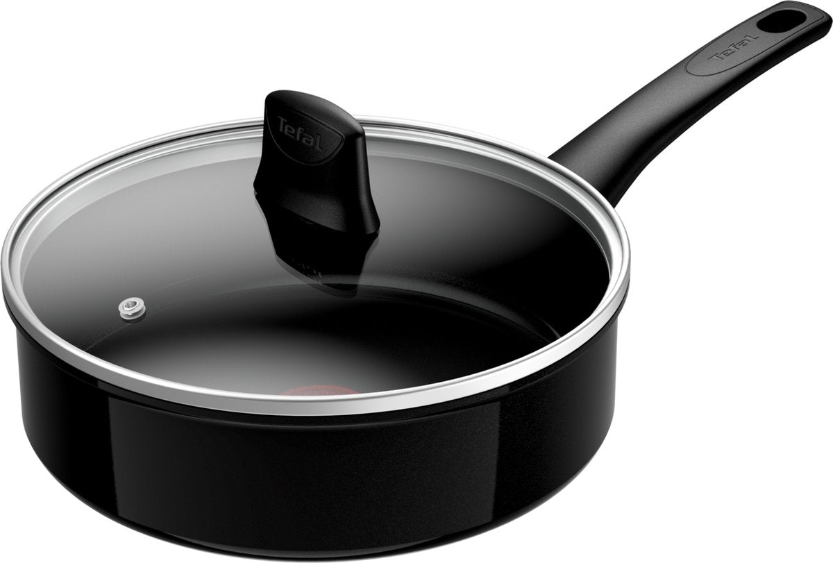 Tefal renew black on - sartén de cerámica - ø24 cm - sin pfas - apta para inducción