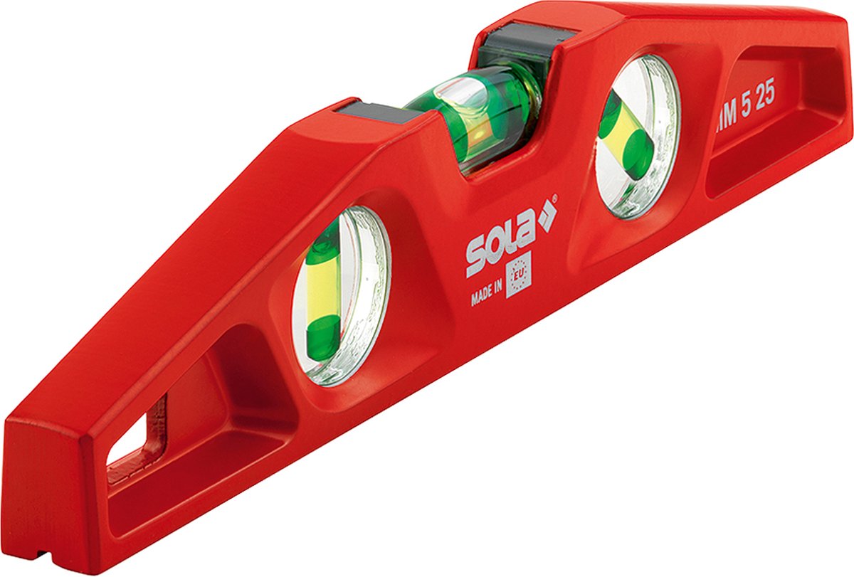 Sola mm 5 25 aluminium waterpas torpedomodel - magnetisch - 25 cm - gegoten aluminium - 01331401