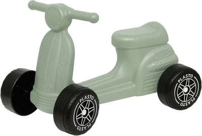 Plasto scooter zandkleur - baby walker - stille wielen - loopauto - zithoogte 22 cm - special edition zachte neutrale kleuren - gemaakt in finland - vanaf 1 jaar