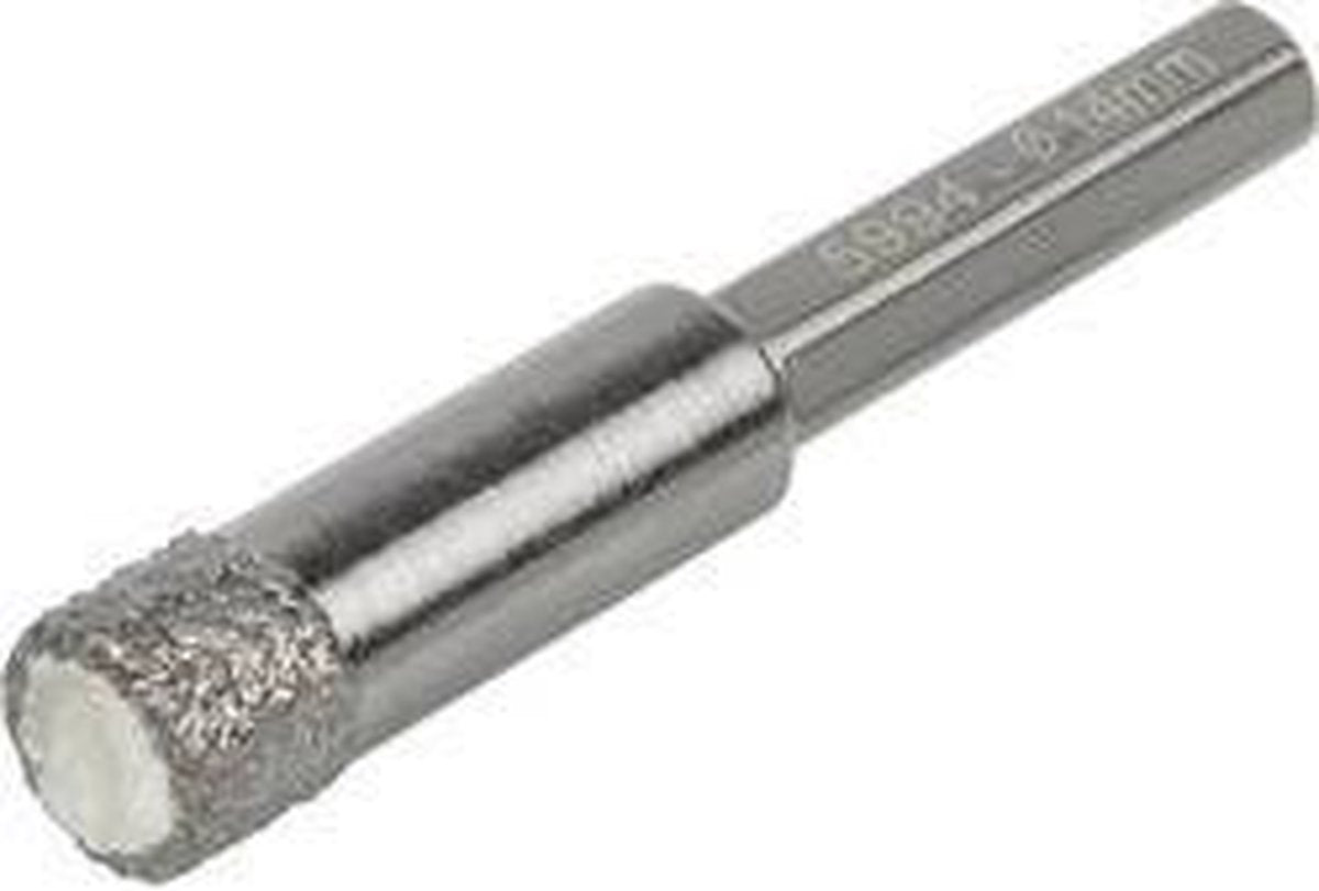 Wolfcraft - punta per piastrelle 14 mm - punta a secco - punta diamantata - codolo esagonale esagonale - ø 14 mm - 5994000