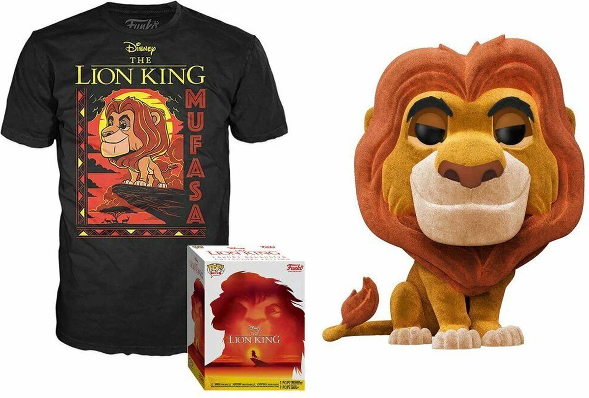 Funko pop! tee box: disney the lion king - mufasa (size s)