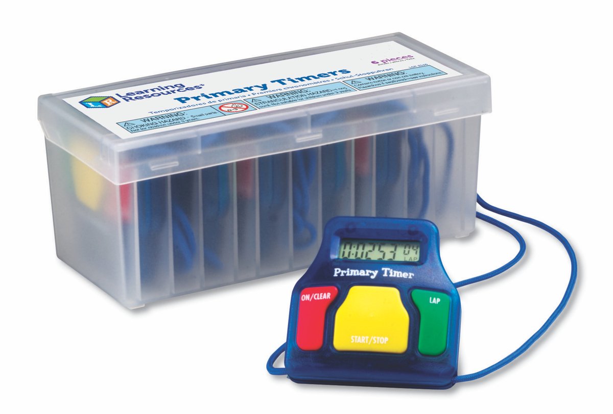 Set di timer didattici per risorse didattiche: 6 cronometri colorati. - 3+