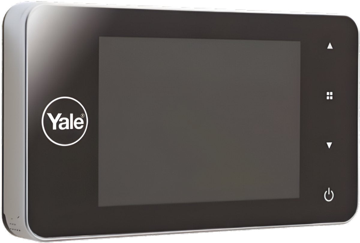 Yale - visor de puerta digital ddv 4500 - plateado - grabación al tocar el timbre