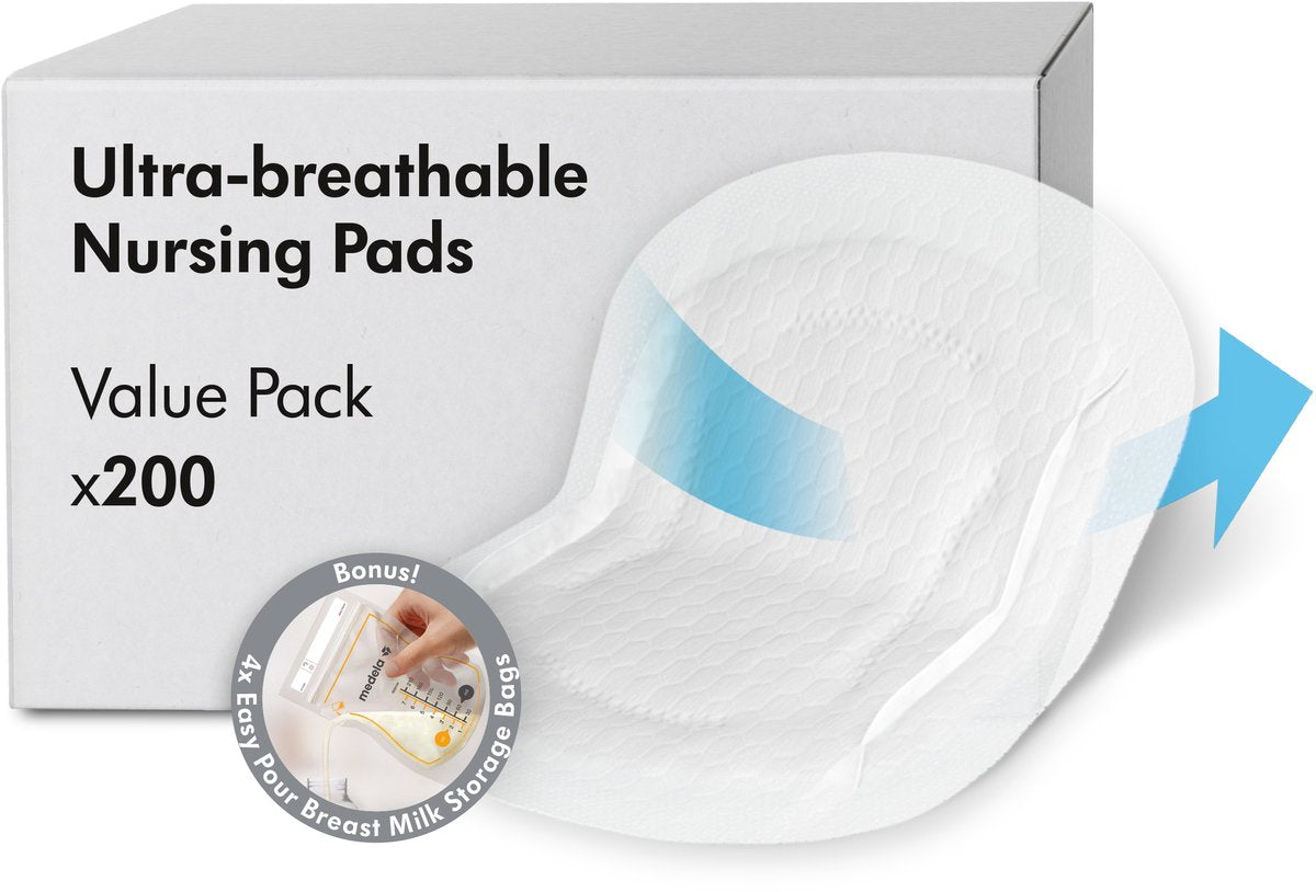 Medela – discos absorbentes ultratranspirables – desechables – para lactancia – agradables para la piel y cómodos – 200 piezas