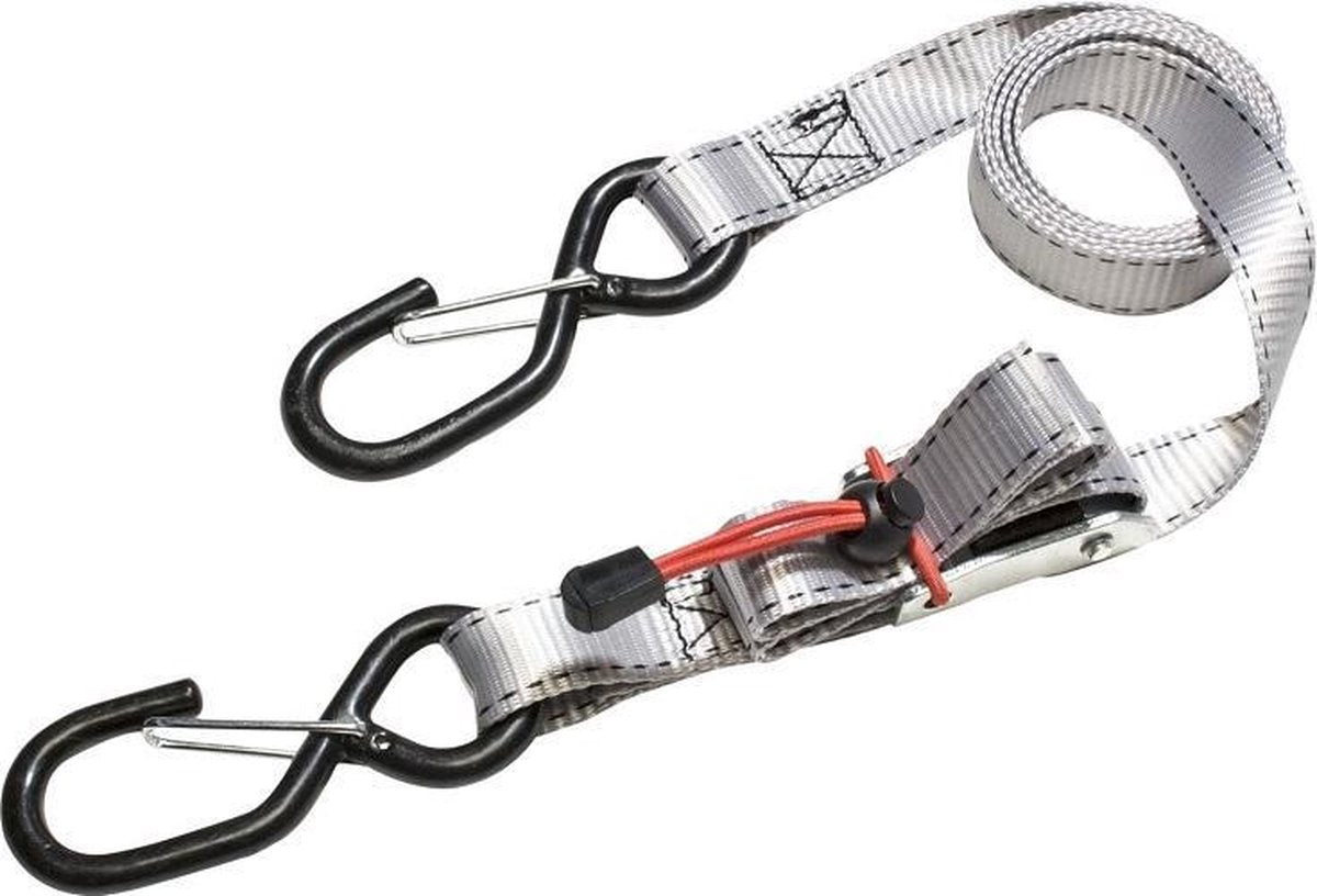Juego de correas tensoras Masterlock con gancho en S gris 1,8 m