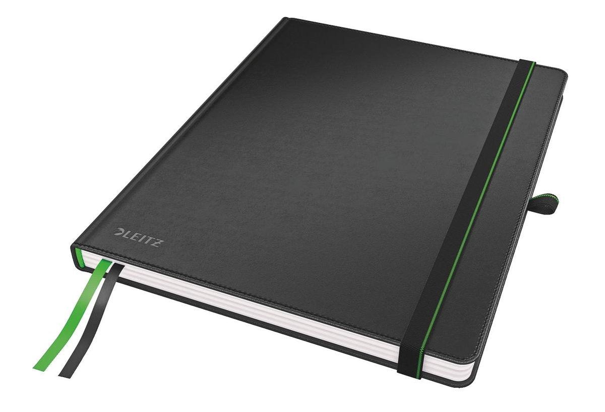 Notebook completo Leitz formato iPad a righe - con copertina rigida e chiusura ad elastico - nero