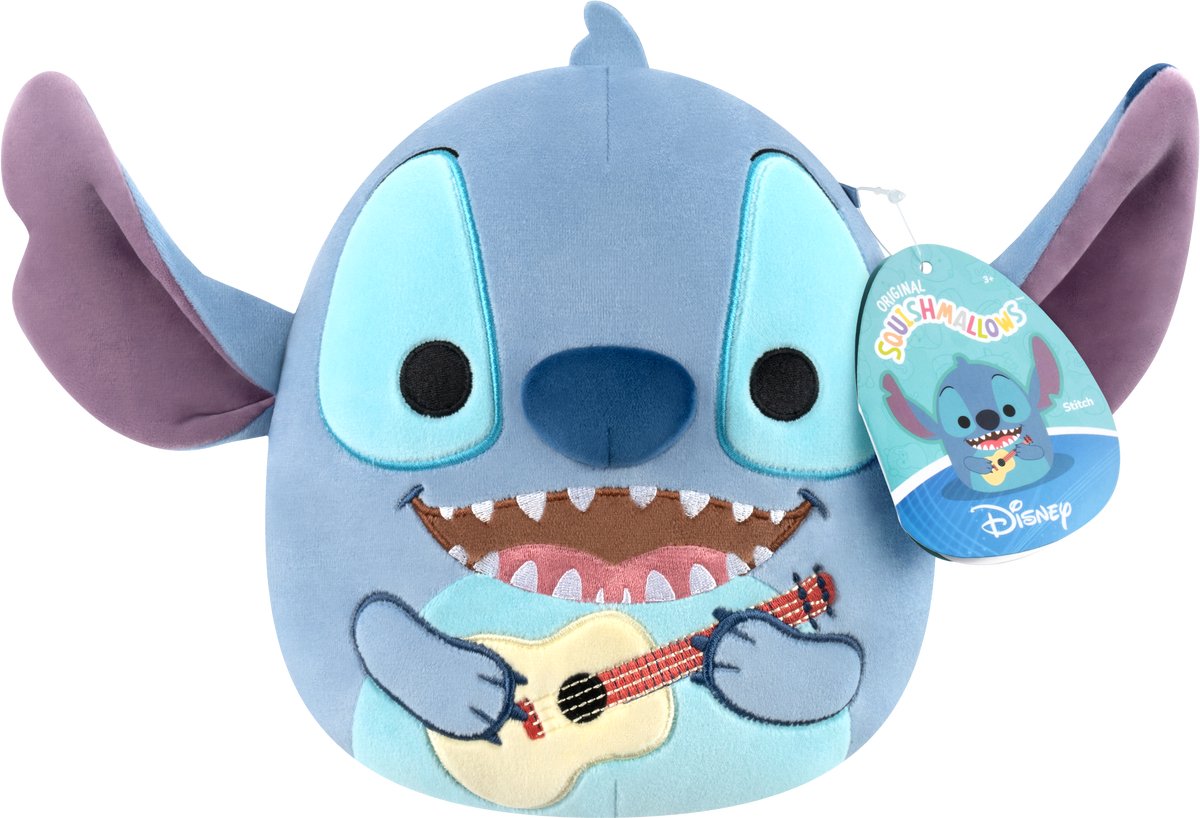 Jazwares squishmallows 20cm plush disney stitch with guitar