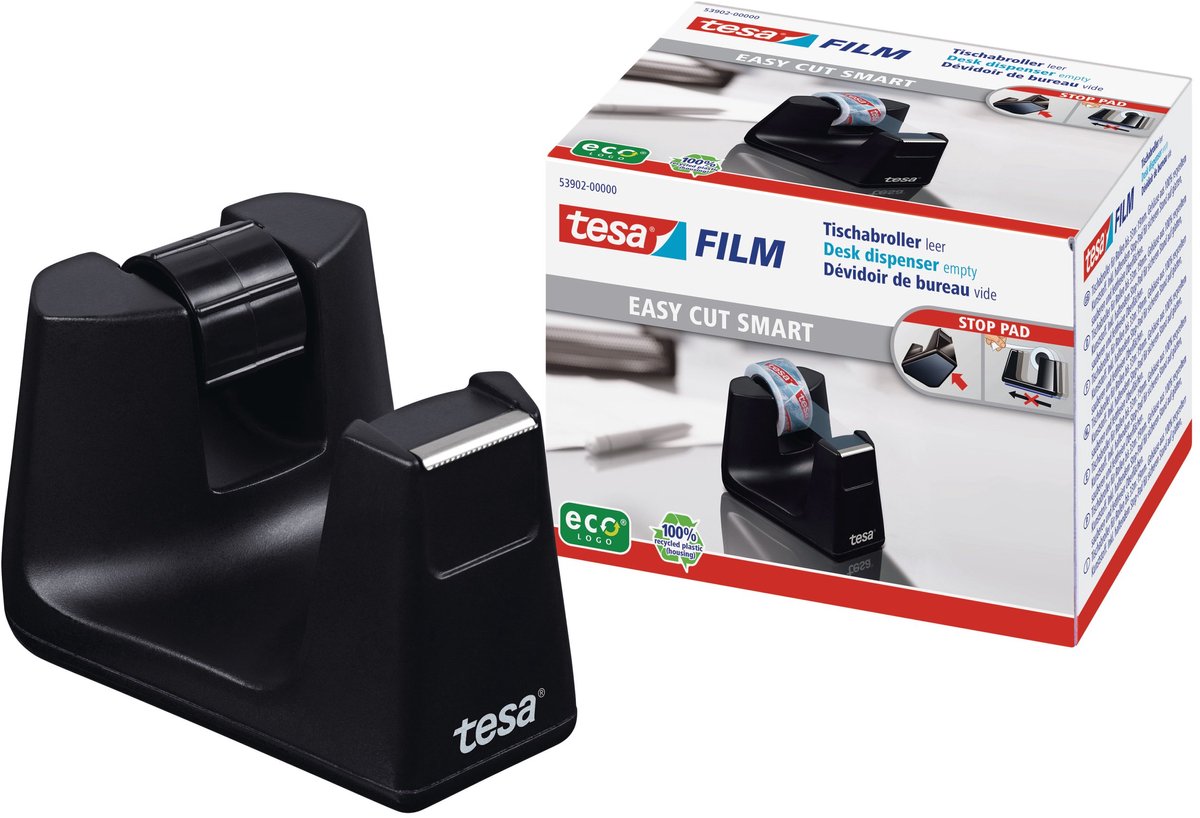 Tesa plakbandhouder easy cut® smart zwart