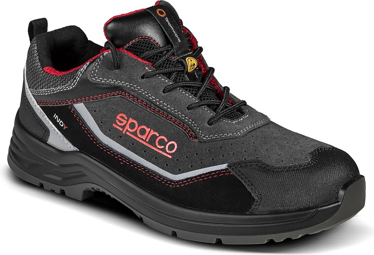 Sparco werkschoenen s1ps - indy detroit - zwart grijs — black — 42