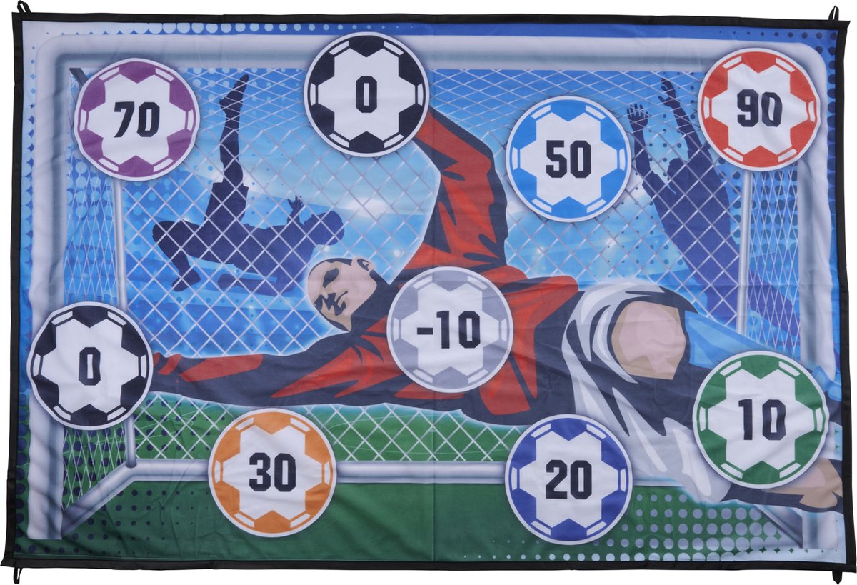 Set da gioco per porta da calcio Eddy Toys - Attrezzatura per allenamento di calcio con bersaglio e palla - Giochi per bambini da interno ed esterno - Porta da calcio pieghevole