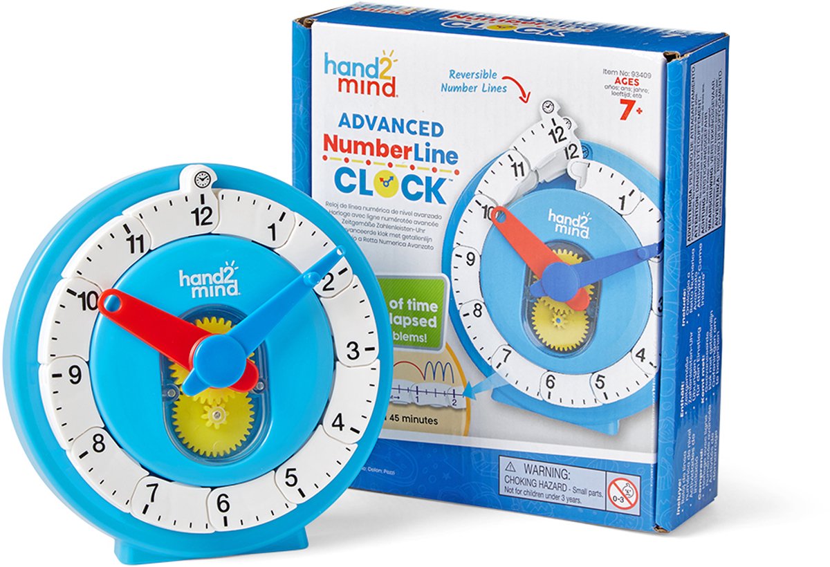 Risorse di apprendimento avanzate Numberline Clockâ„¢ - orologio matematico interattivo per 7+ anni - 3+