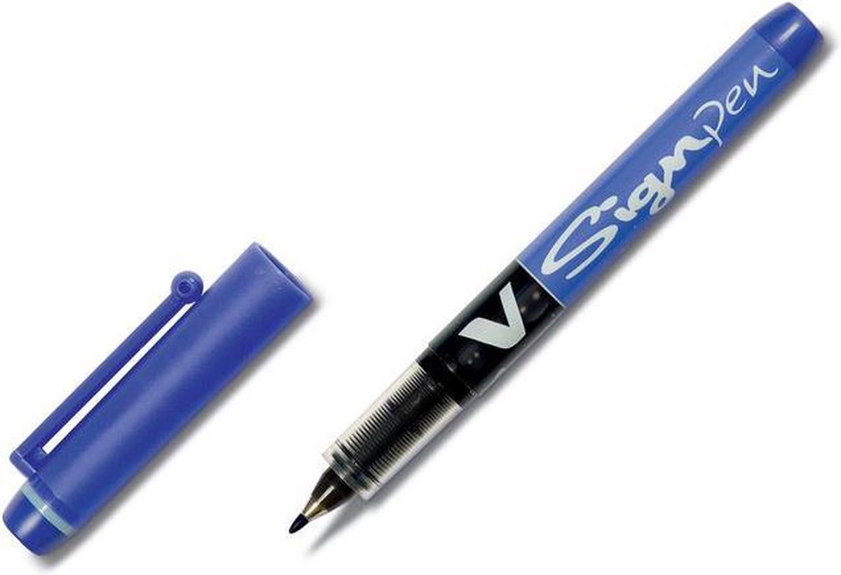 Pilot boligrafo de tinta liquida v sign pen blue 0.6 mm (12 pezzi)