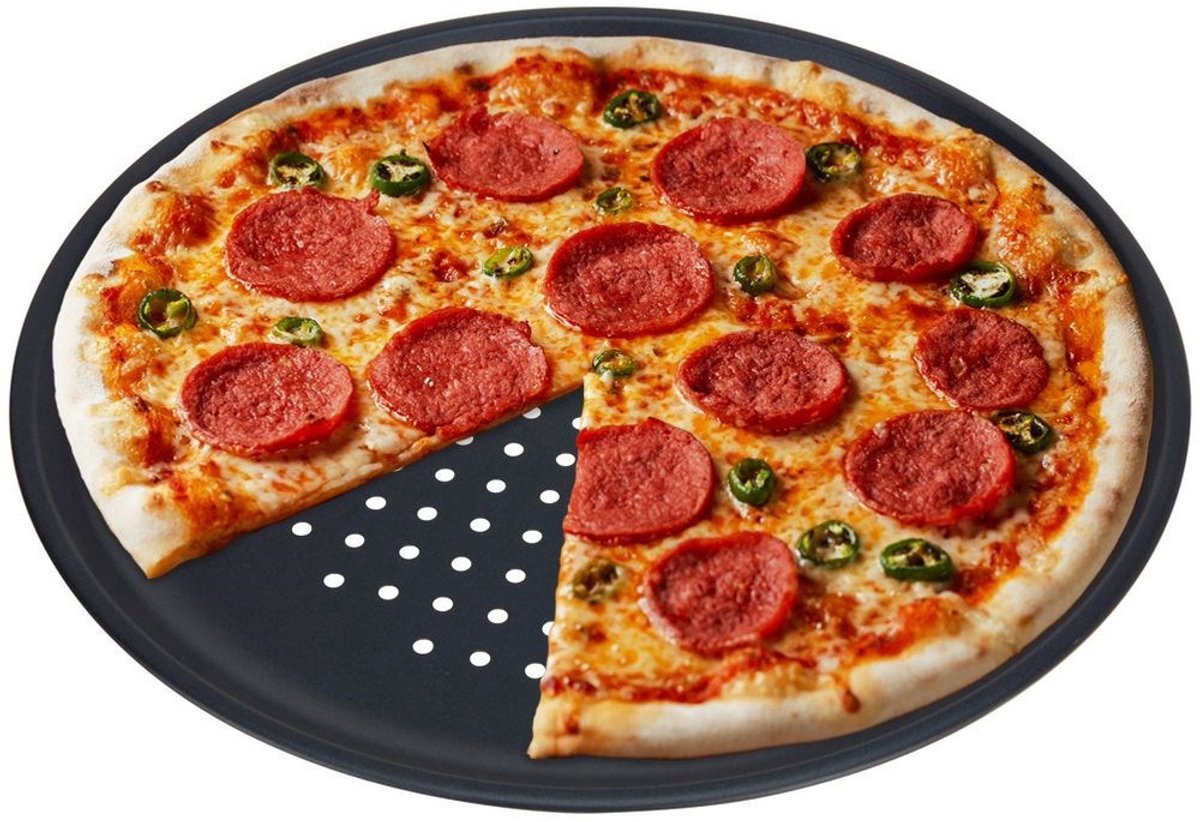 Ottimi casalinghi - formato pizza forata - 32 cm - antiaderente - resistente al calore