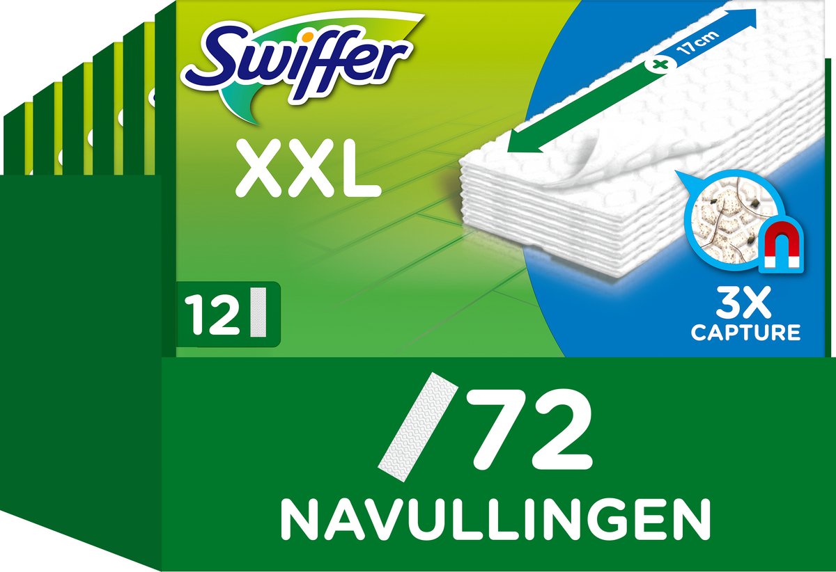 Salviette per pavimenti asciutte Swiffer XXL - 6 x 12 = 72 ricariche