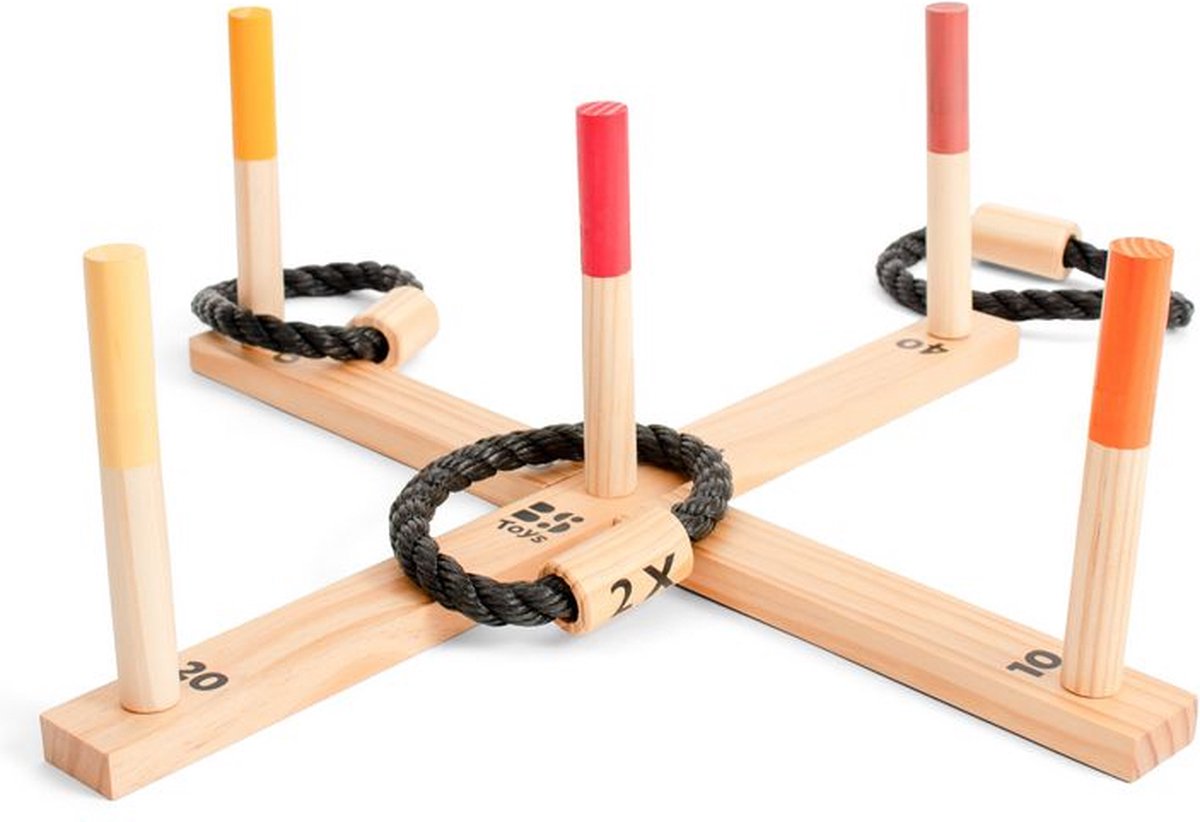BS Toys Ringenspel de madera, 6dlg.