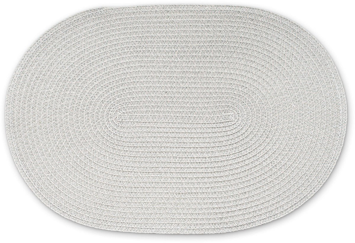 Continenta placemat ovaal, placemat, placemat, synthetische vezel, lichtgrijs, 45 x 31 cm, 6619